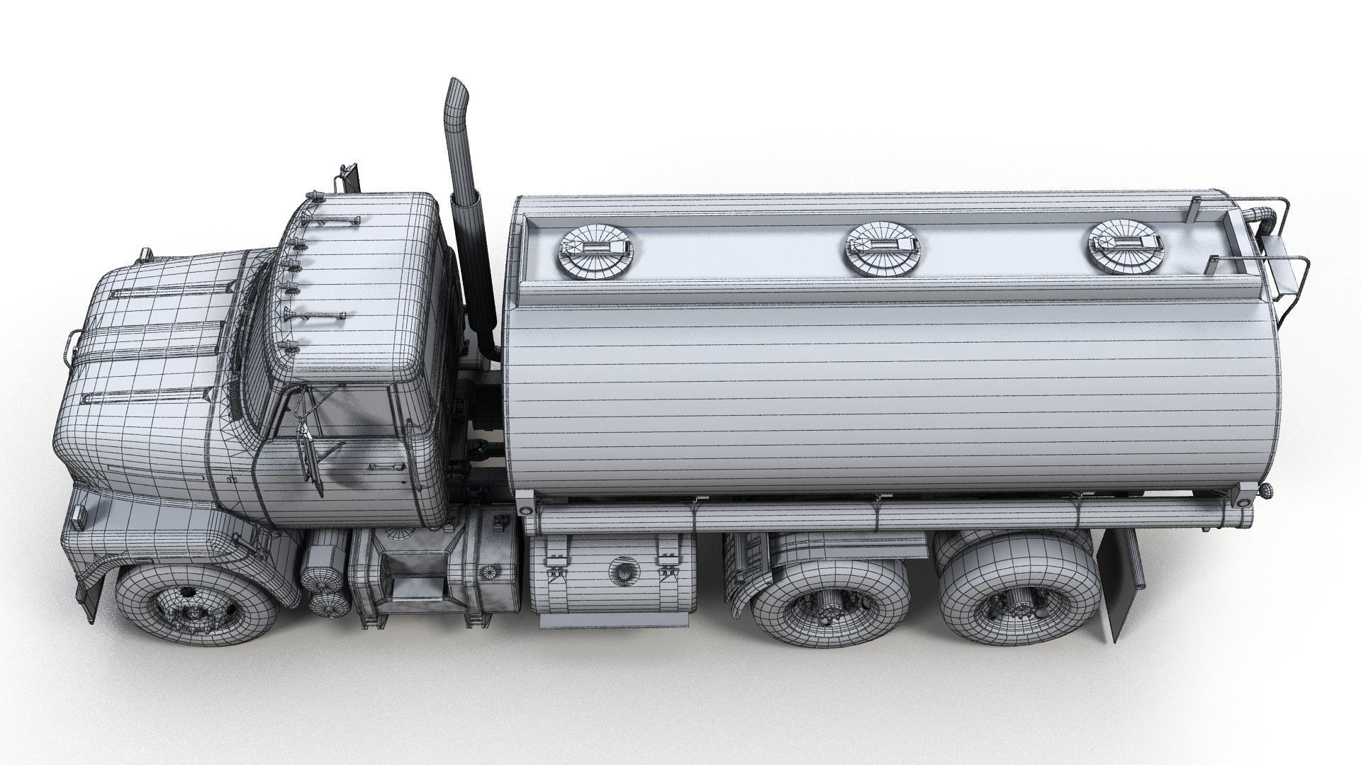 International Fleetstar tanker Low-poly 3D model_16