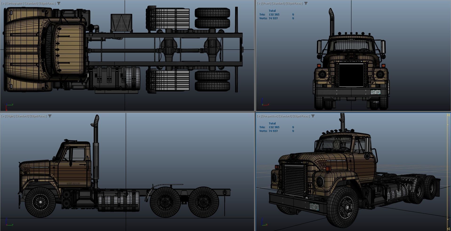 International Fleetstar tanker Low-poly 3D model_43