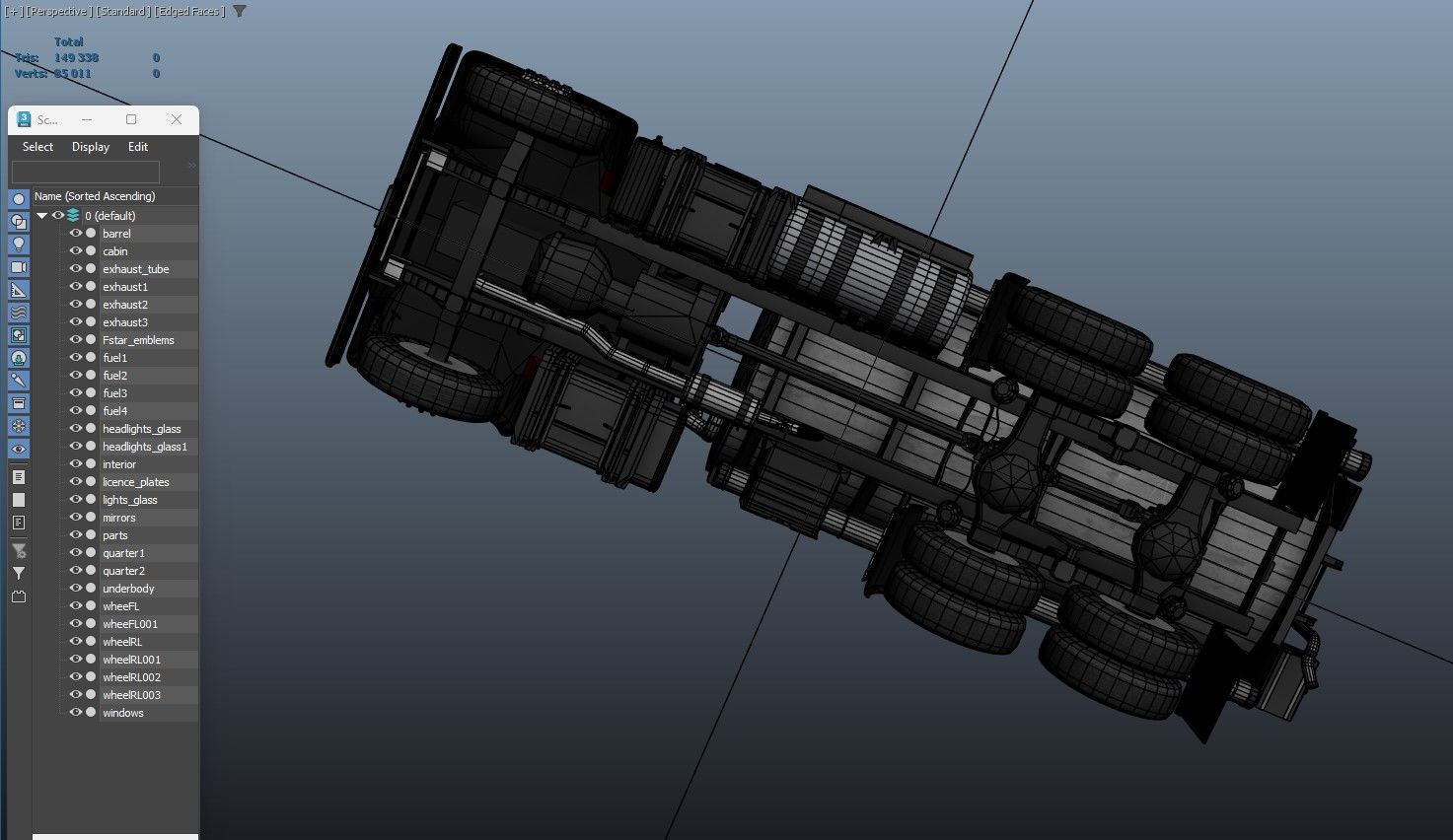 International Fleetstar tanker Low-poly 3D model_37
