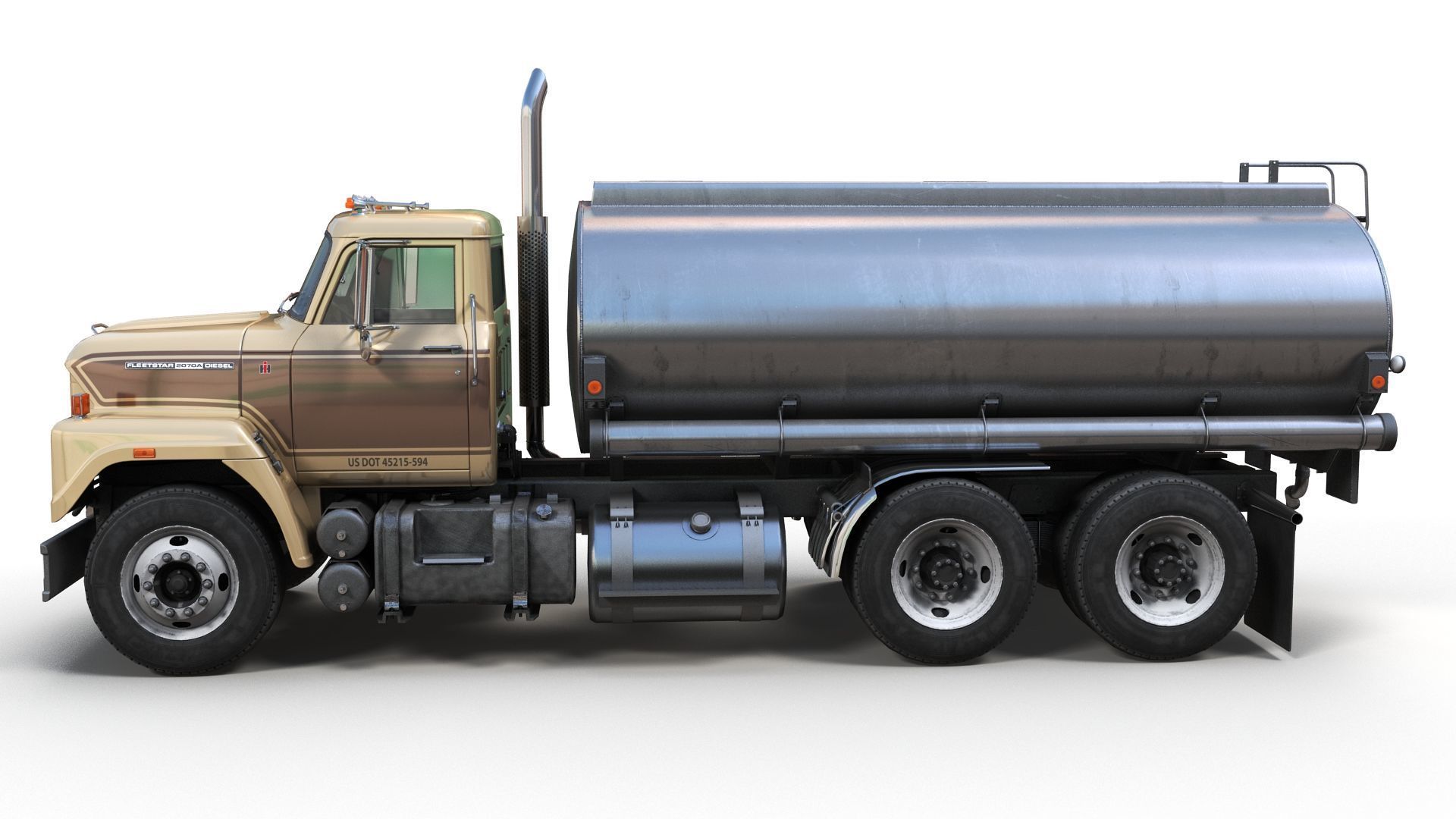 International Fleetstar tanker Low-poly 3D model_5