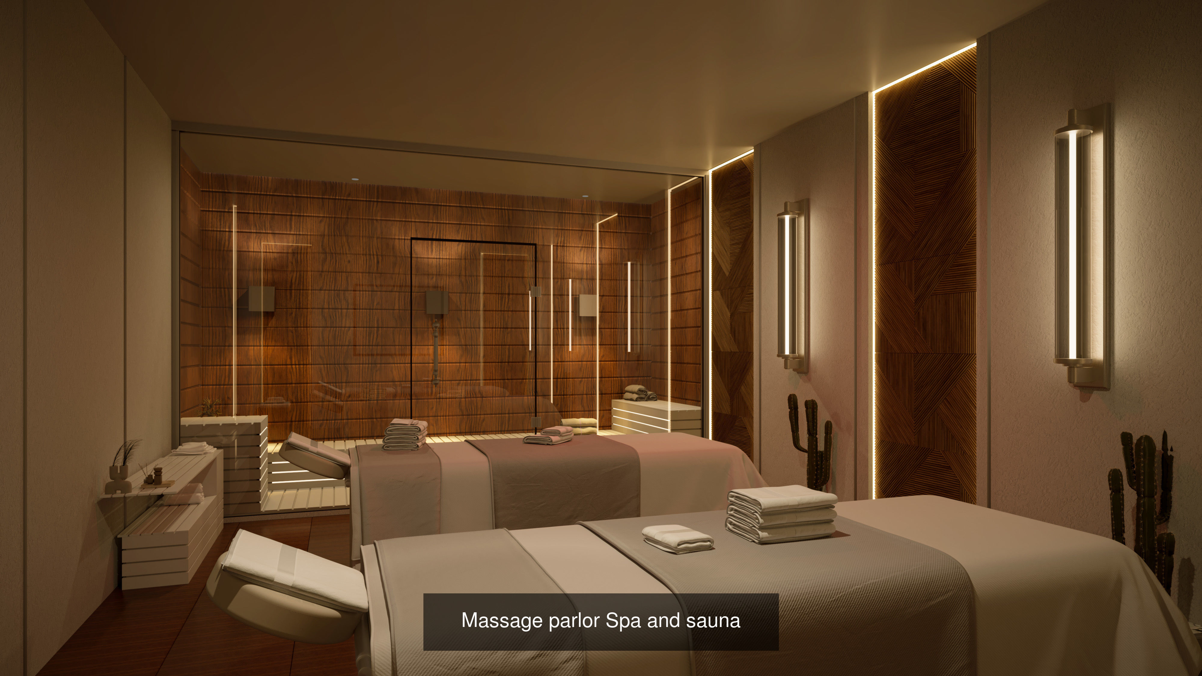 collection set of Spa and sauna massage parlors spaces _1