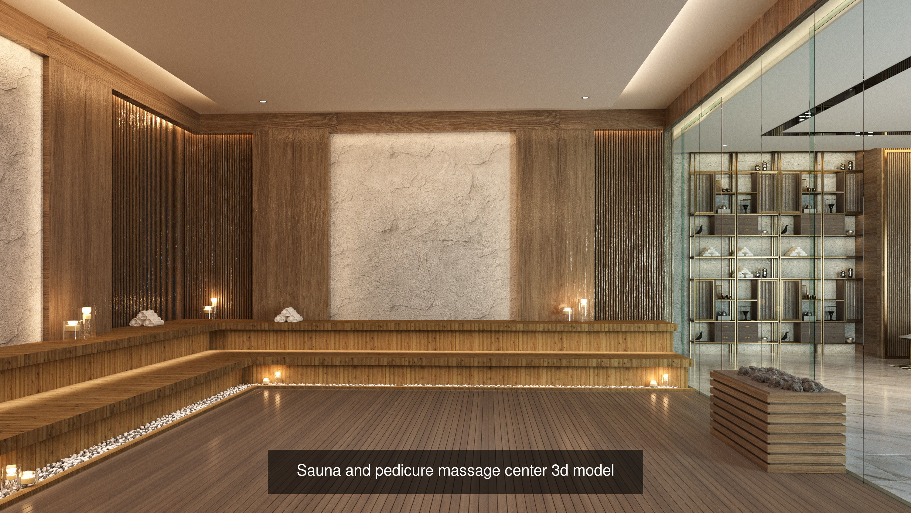collection set of Spa and sauna massage parlors spaces _4