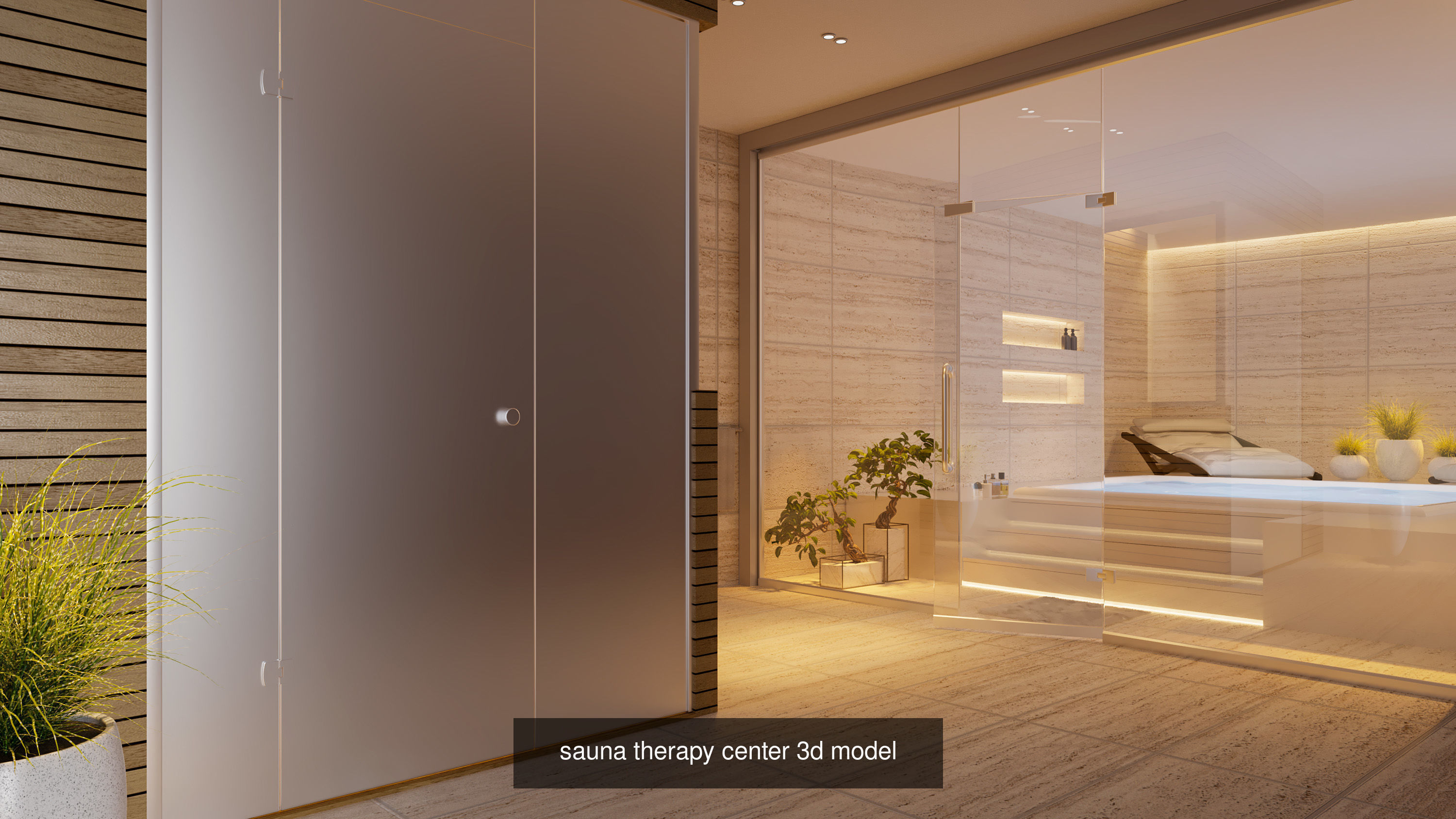 collection set of Spa and sauna massage parlors spaces _10