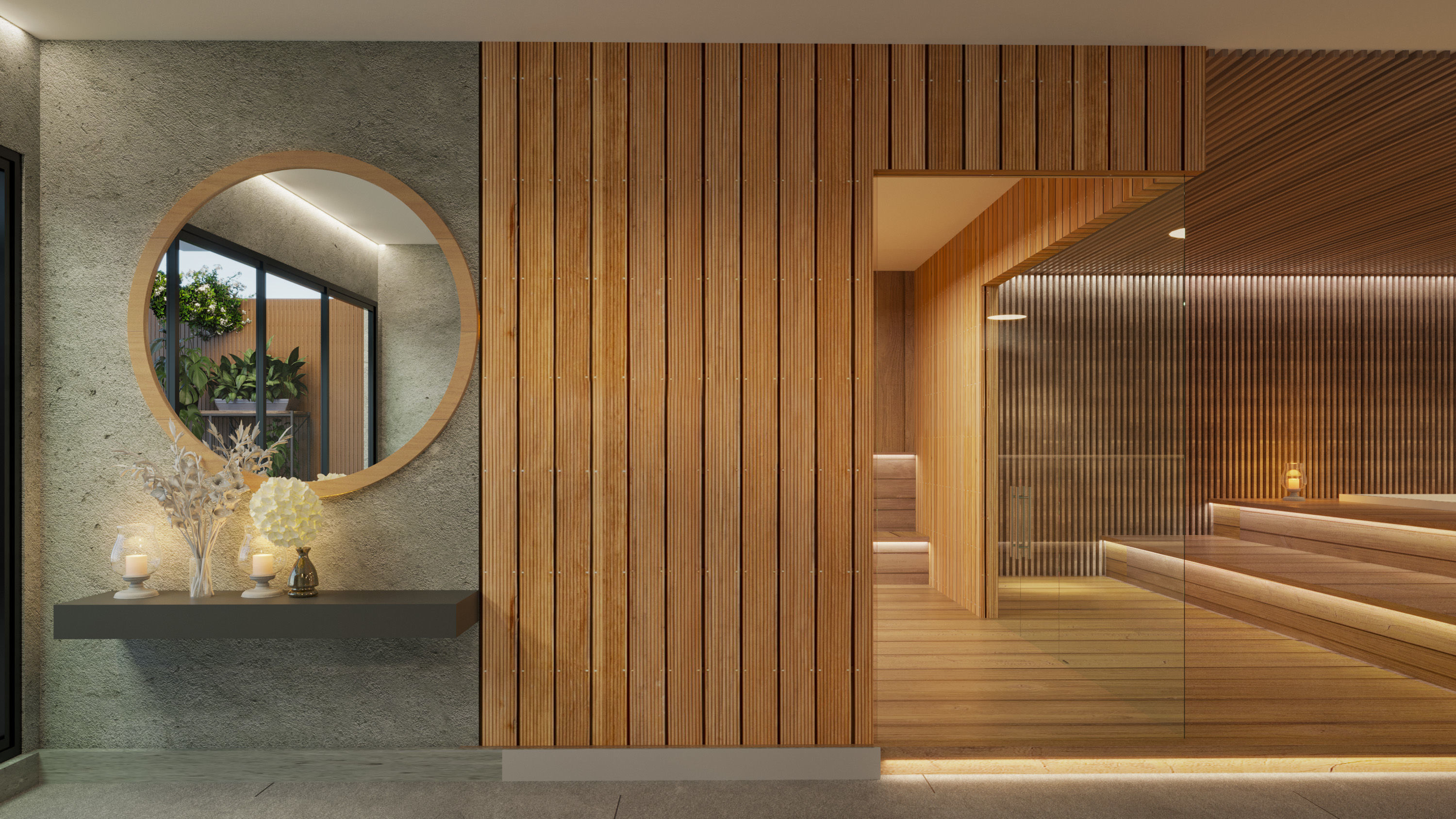 collection set of Spa and sauna massage parlors spaces _11