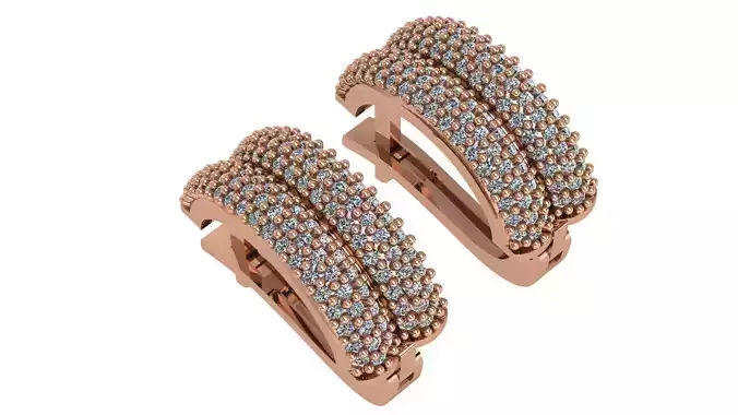 Diamond Earrings 3dm stl renders details