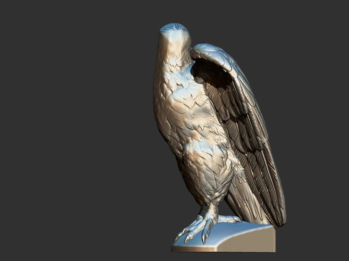 Eagle 3D print model stl for cnc and 3d printing 3D print model_7