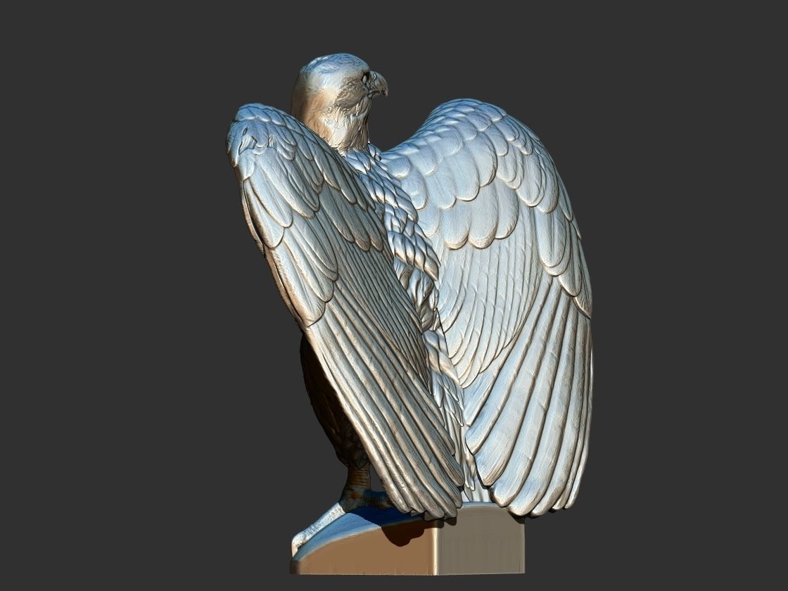 Eagle 3D print model stl for cnc and 3d printing 3D print model_1