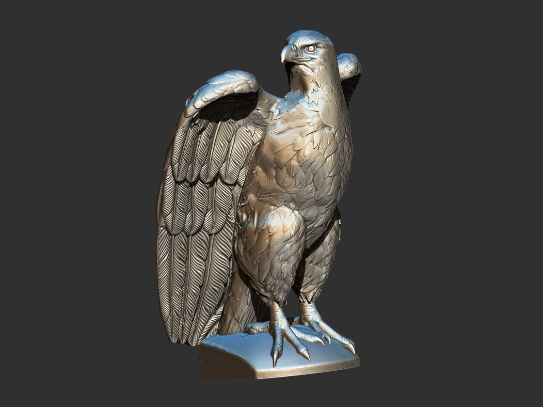Eagle 3D print model stl for cnc and 3d printing 3D print model_8
