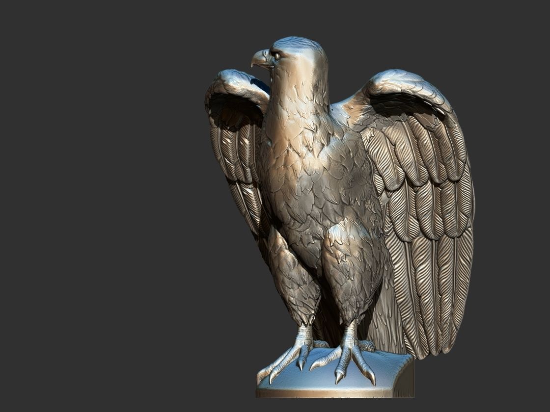 Eagle 3D print model stl for cnc and 3d printing 3D print model_2