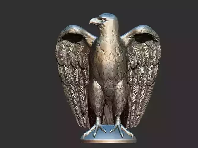 Eagle 3D print model stl for cnc and 3d printing