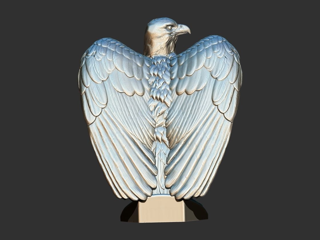 Eagle 3D print model stl for cnc and 3d printing 3D print model_5