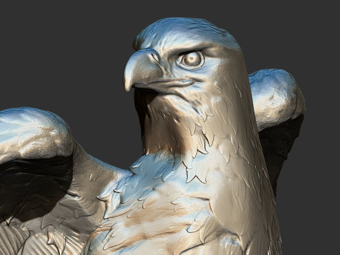 Eagle 3D print model stl for cnc and 3d printing 3D print model_6