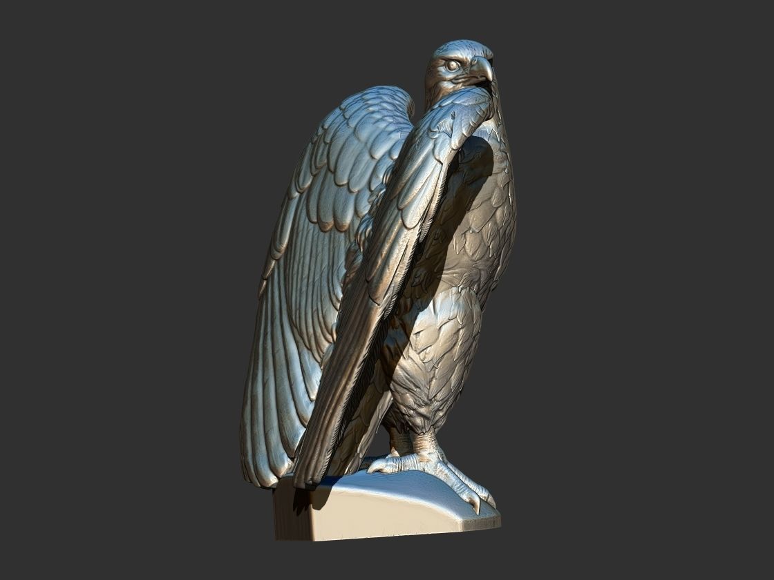 Eagle 3D print model stl for cnc and 3d printing 3D print model_3