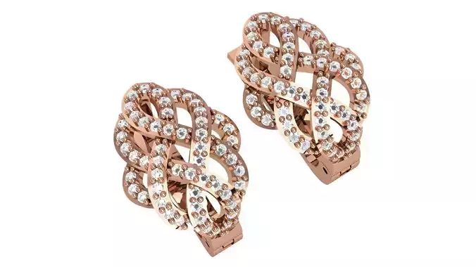 Diamond Earrings 3dm stl renders details