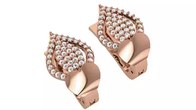 Diamond Earrings 3dm stl renders details
