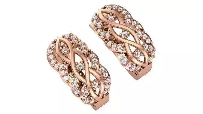 Diamond Earrings 3dm stl renders details