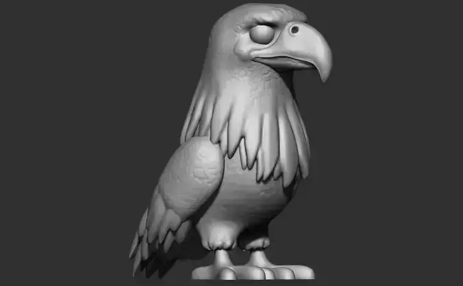 Cartoon Eagle 3D model for 3d printing