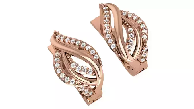 Diamond Earrings 3dm stl renders details