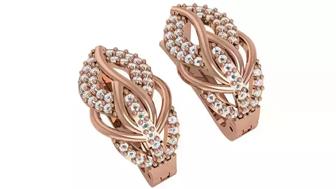 Diamond Earrings 3dm stl renders details