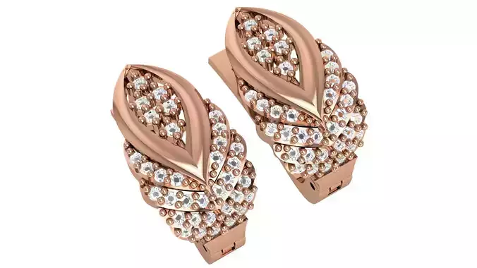 Diamond Earrings 3dm stl renders details