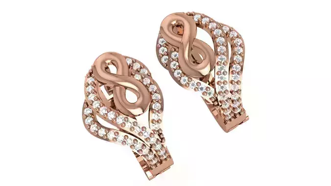 Diamond Earrings 3dm stl renders details