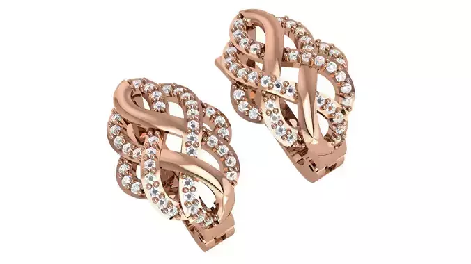 Diamond Earrings 3dm stl renders details