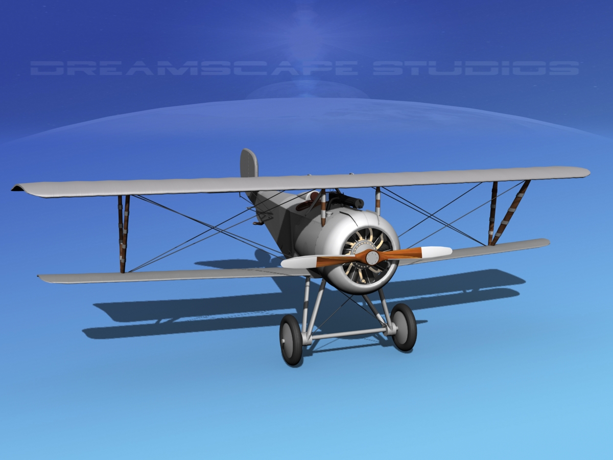 Nieuport 17  Bare Metal 3D model_3