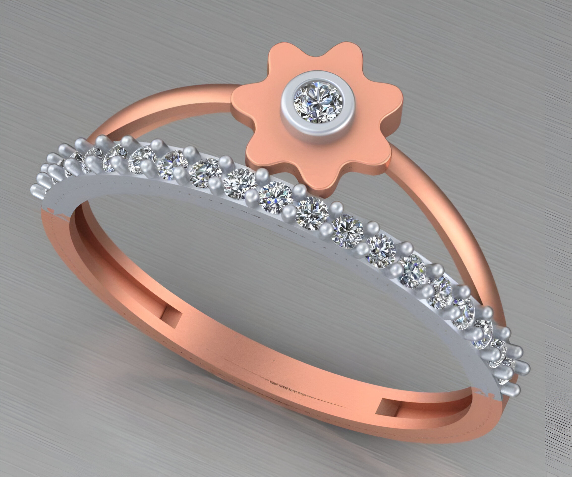 Fidget Spinner Light weight italian diamond ring 3dm stl renders 3D print model_3