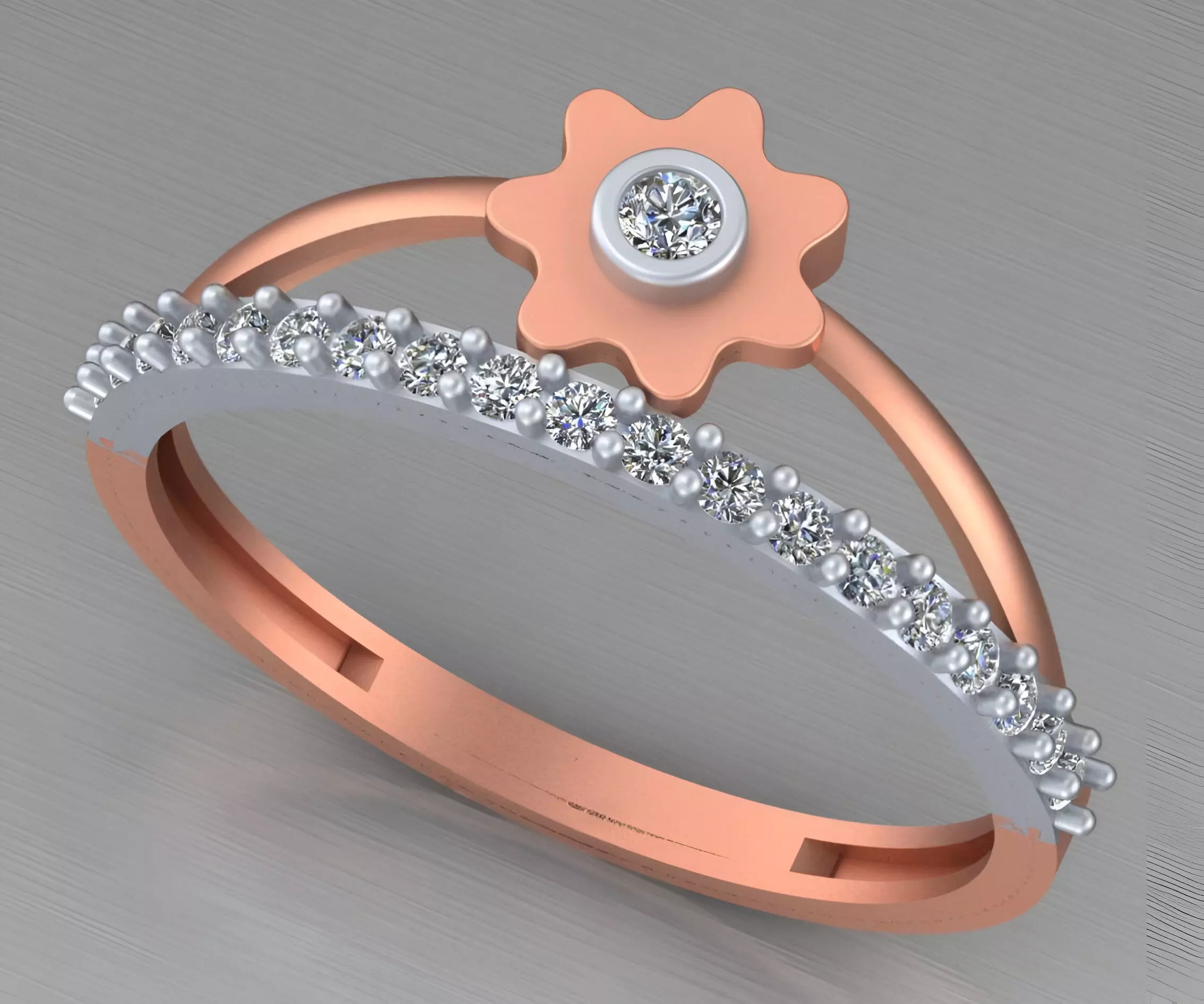 Fidget Spinner Light weight italian diamond ring 3dm stl renders 3D print model_0