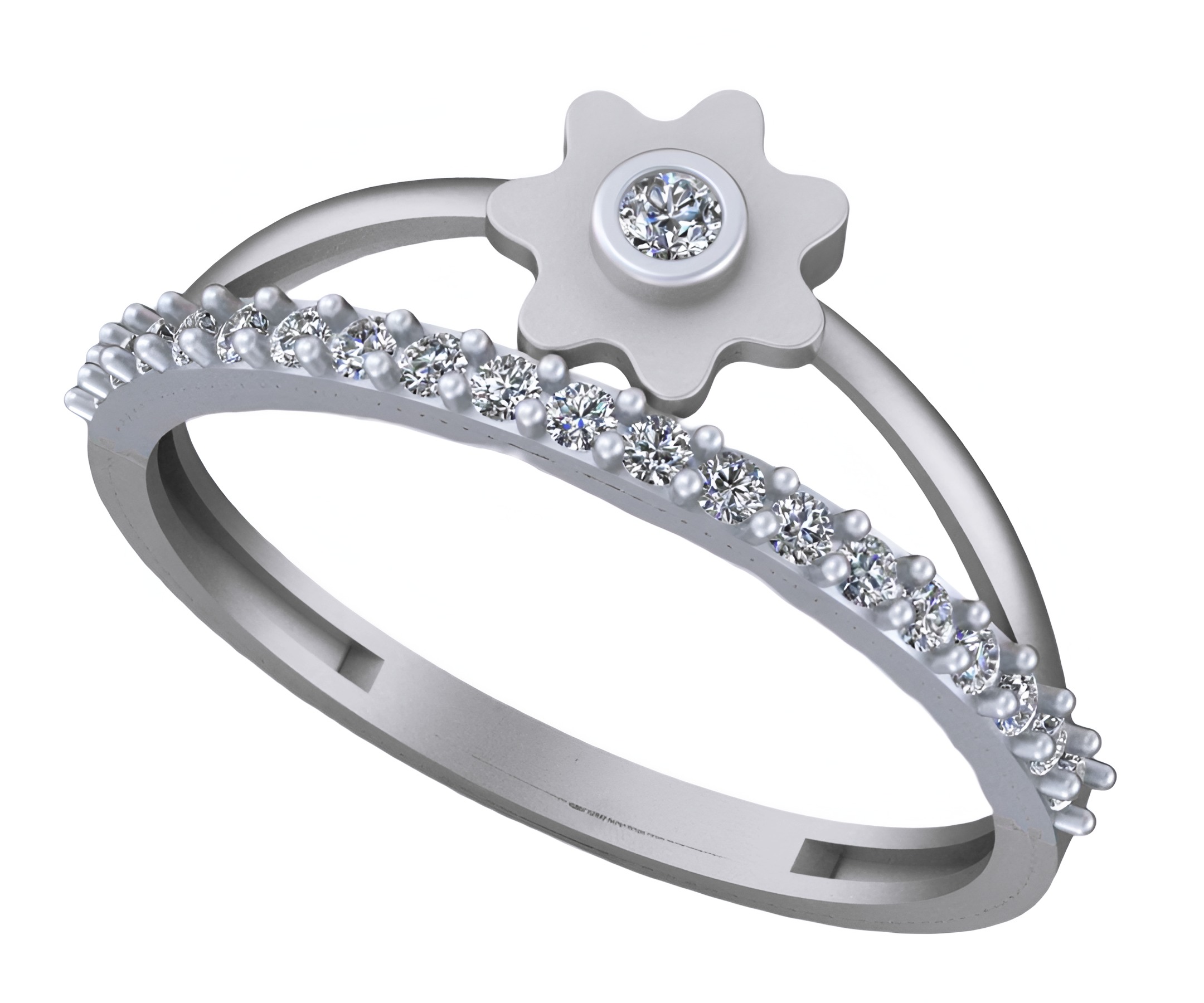 Fidget Spinner Light weight italian diamond ring 3dm stl renders 3D print model_5