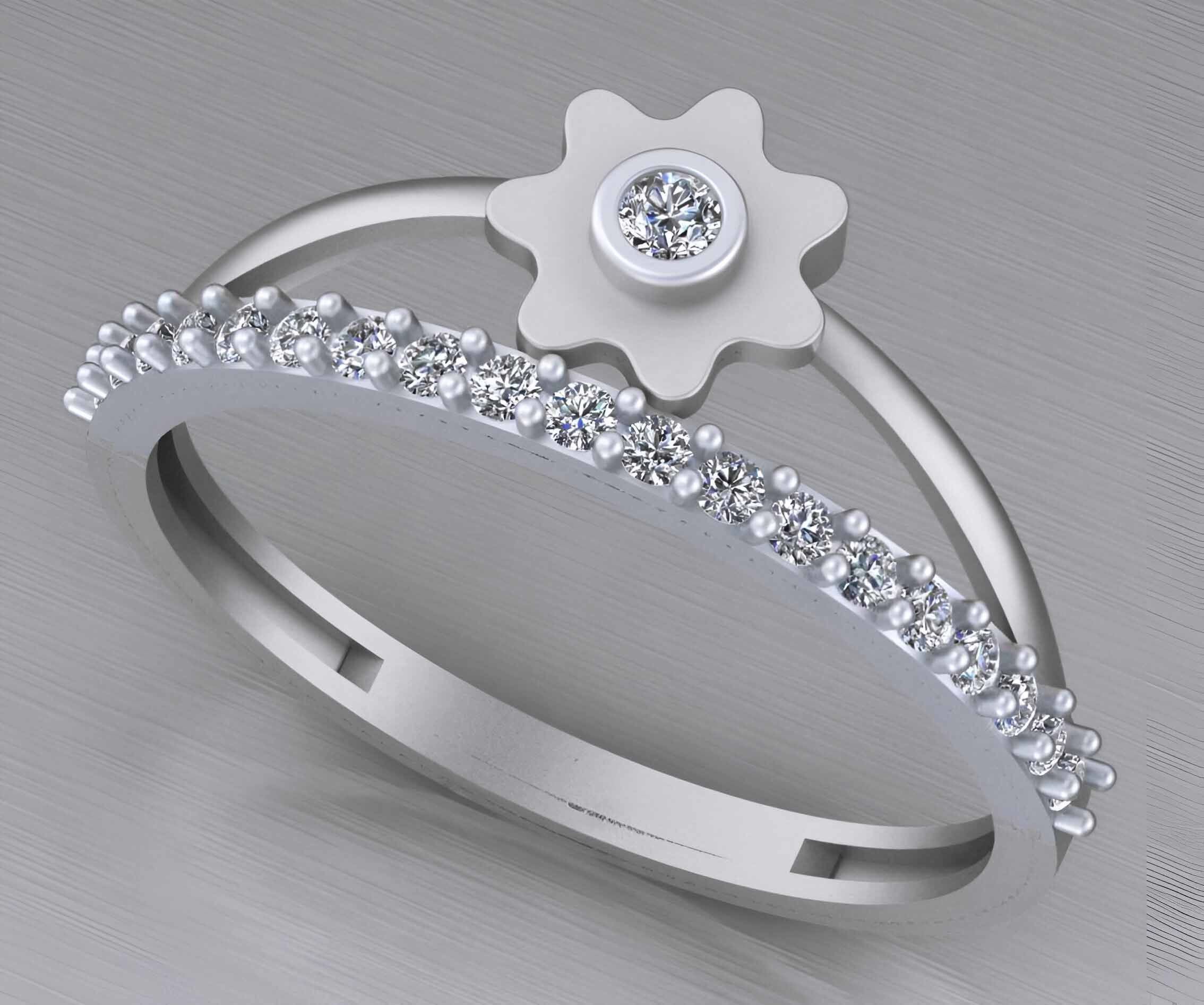 Fidget Spinner Light weight italian diamond ring 3dm stl renders 3D print model_4