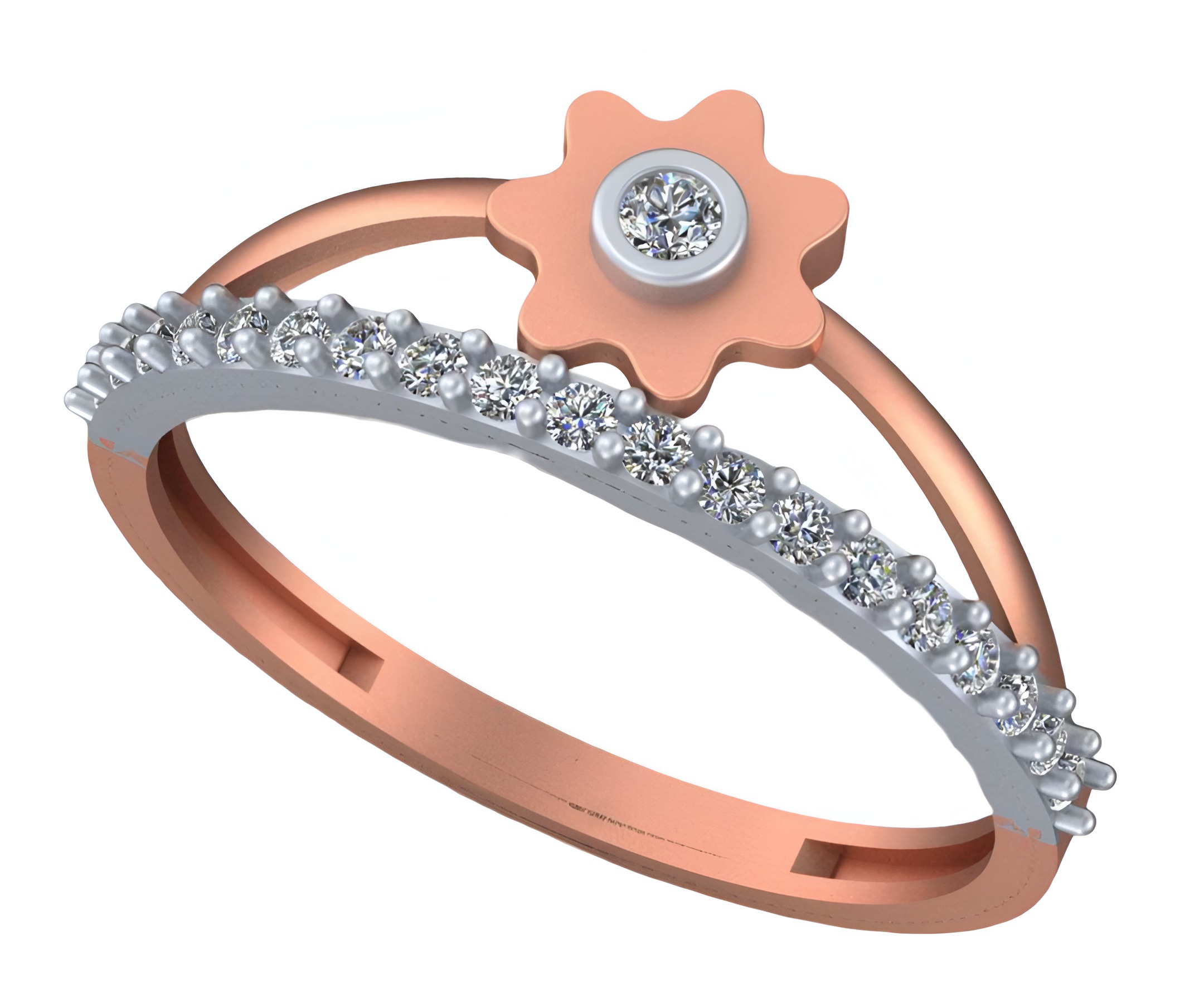 Fidget Spinner Light weight italian diamond ring 3dm stl renders 3D print model_1