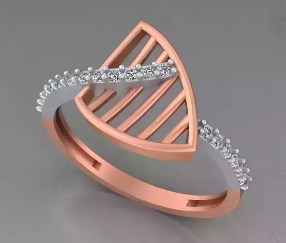 Light weight italian diamond ring 3dm stl renders details 3D print model