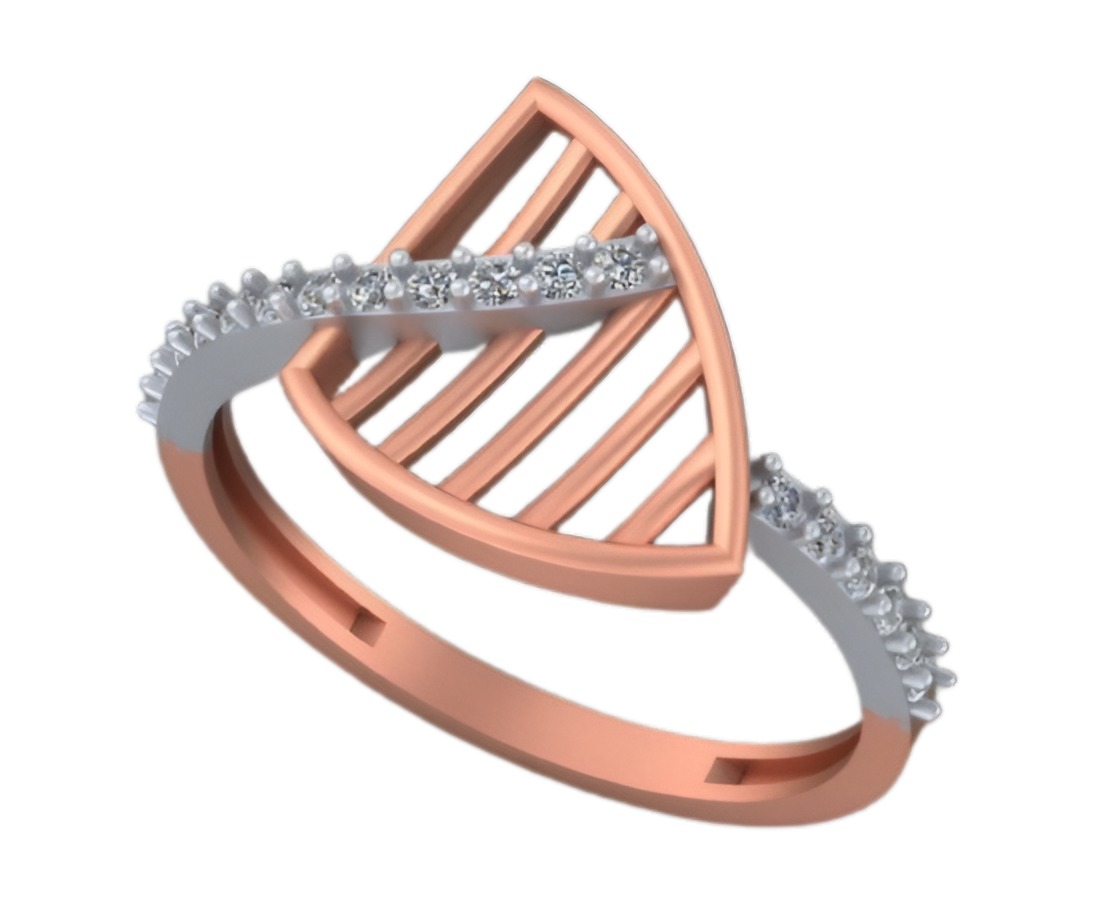 Light weight italian diamond ring 3dm stl renders details 3D print model_1