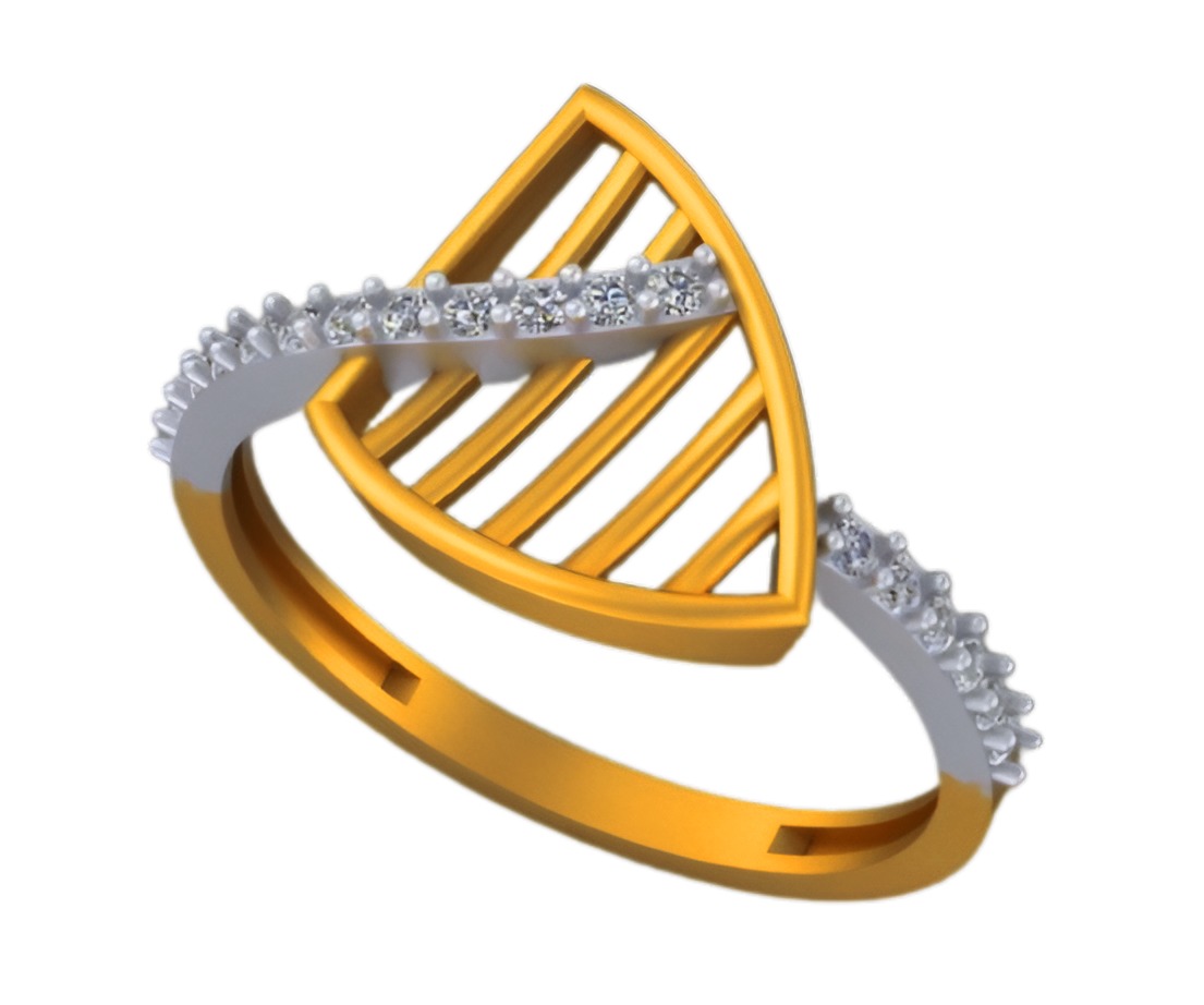 Light weight italian diamond ring 3dm stl renders details 3D print model_4