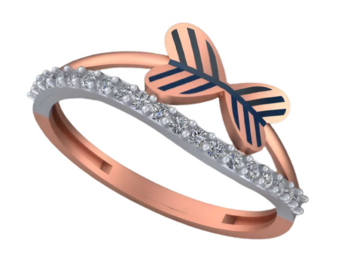 Dual Heart Wire Mesh Light weight italian ring 3dm stl renders 3D print model_5