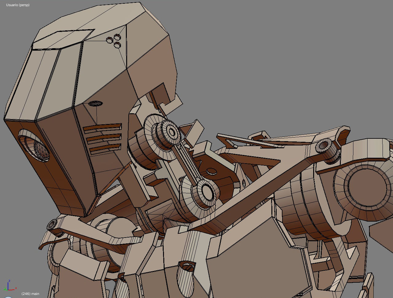 Fully rigged animated red robot 3D model_13