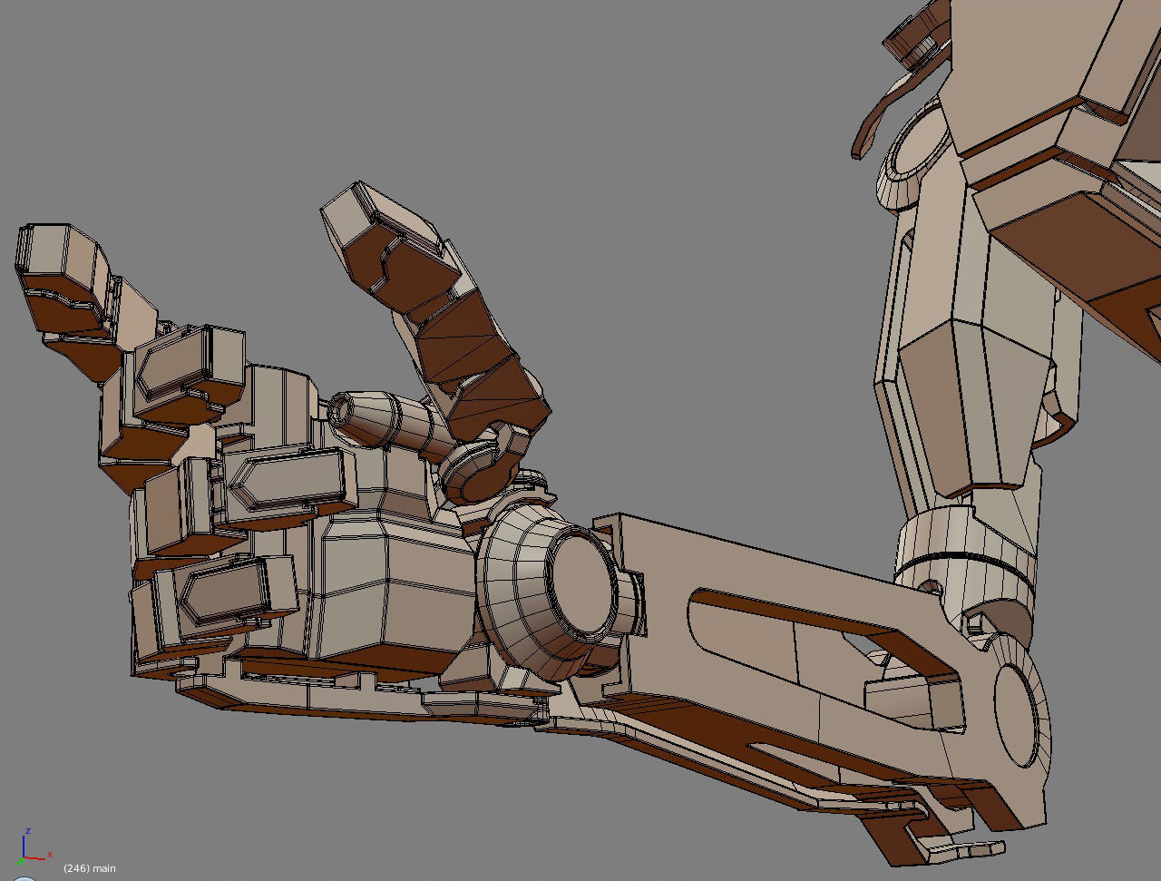 Fully rigged animated red robot 3D model_15