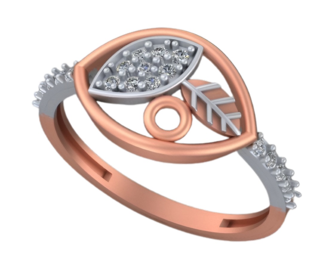 Light weight italian diamond ring 3dm stl renders details 3D print model_7