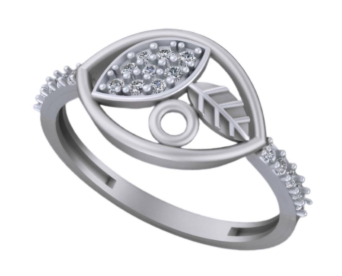 Light weight italian diamond ring 3dm stl renders details 3D print model_6