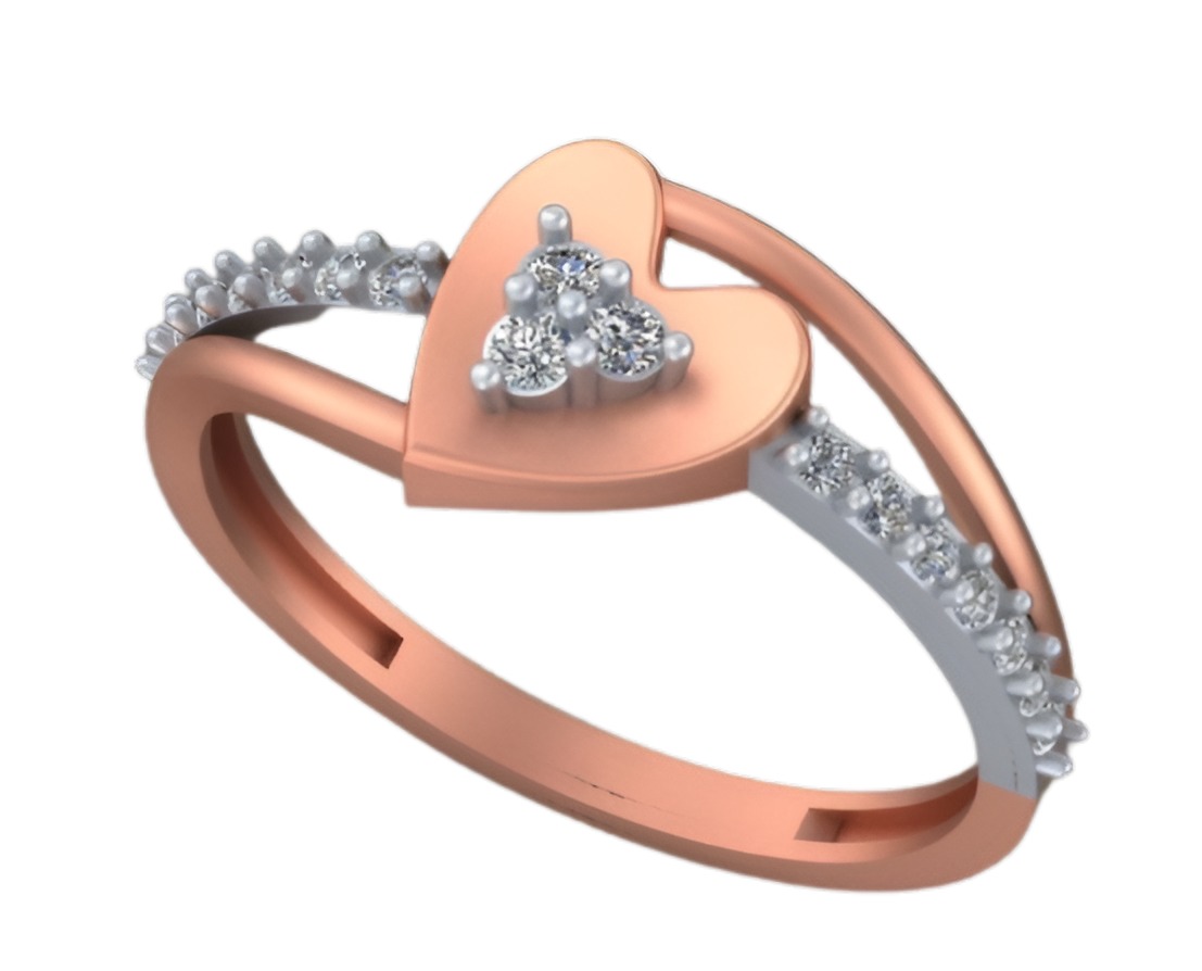 Heart Wire Mesh Light weight italian ring 3dm stl renders  3D print model_7