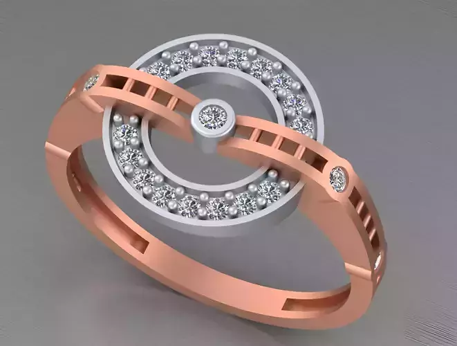 Roulette Wheel Light weight italian diamond ring 3dm stl renders
