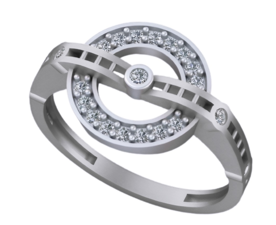 Roulette Wheel Light weight italian diamond ring 3dm stl renders 3D print model_2