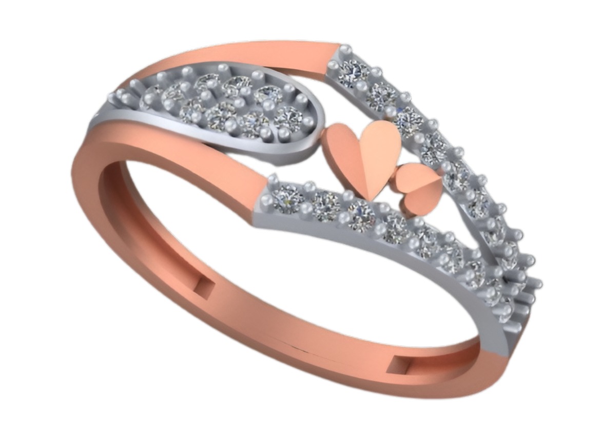 Heart Wire Mesh Light weight italian ring 3dm stl renders 3D print model_7