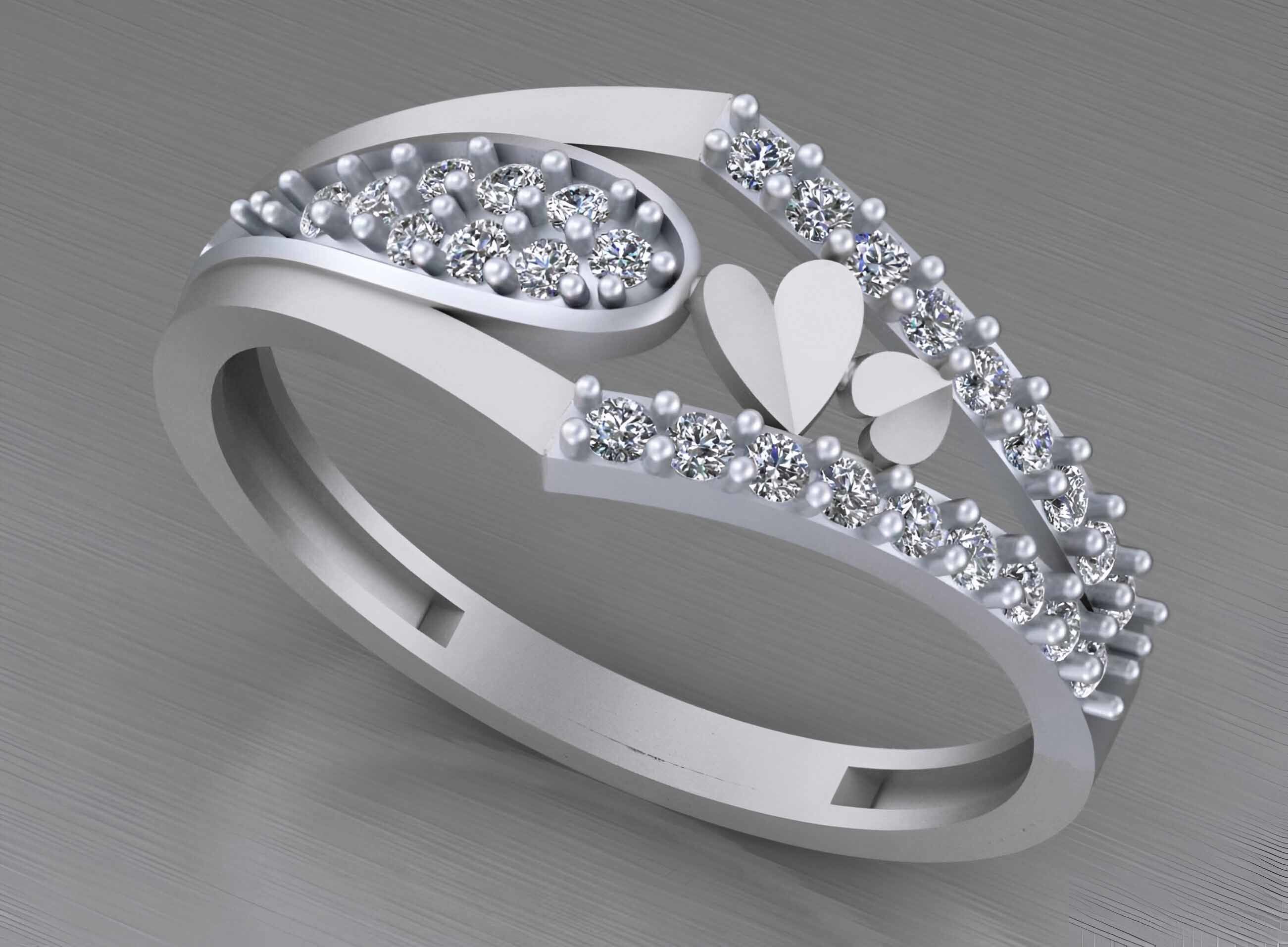 Heart Wire Mesh Light weight italian ring 3dm stl renders 3D print model_2