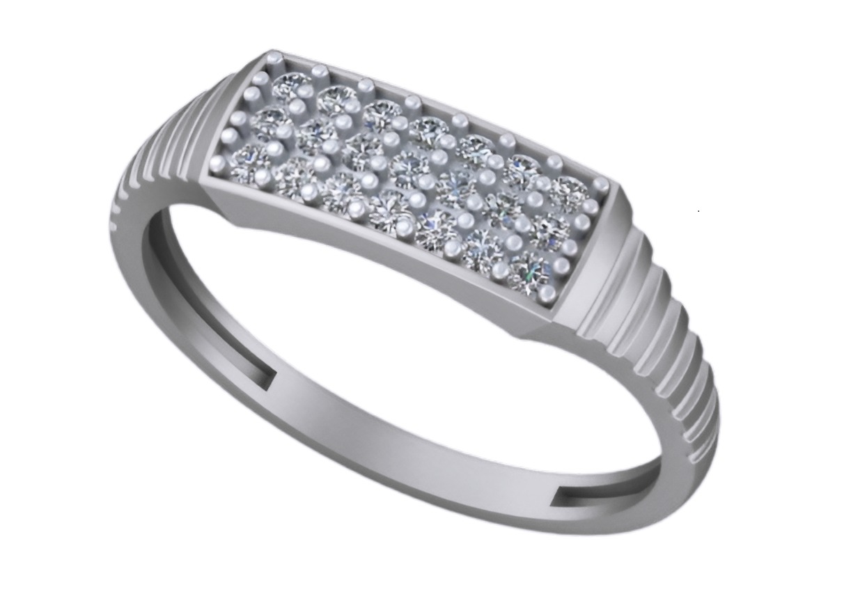 Diamond Head Light weight italian ring 3dm stl renders details 3D print model_3