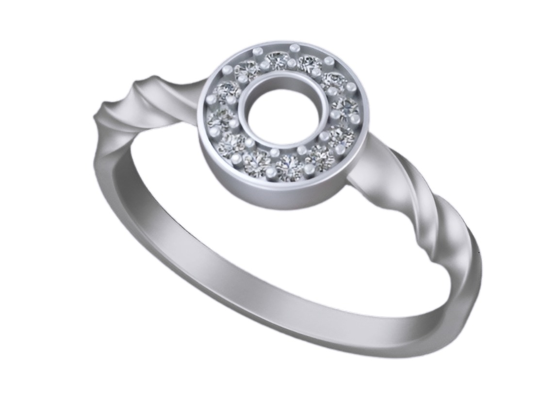 Twisted Wire Light weight italian ring 3dm stl renders details 3D print model_5