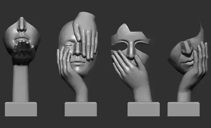 Figure Statue Listening Action Figure 3d printable mode