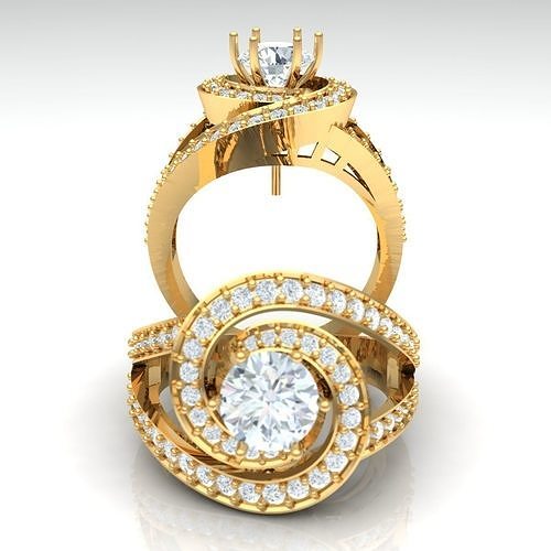 Solitaire Ring - 3d printable design 3D print model
