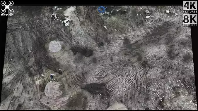 ground plane construction-site aerial dronephoto part2 Low-poly 3D model
